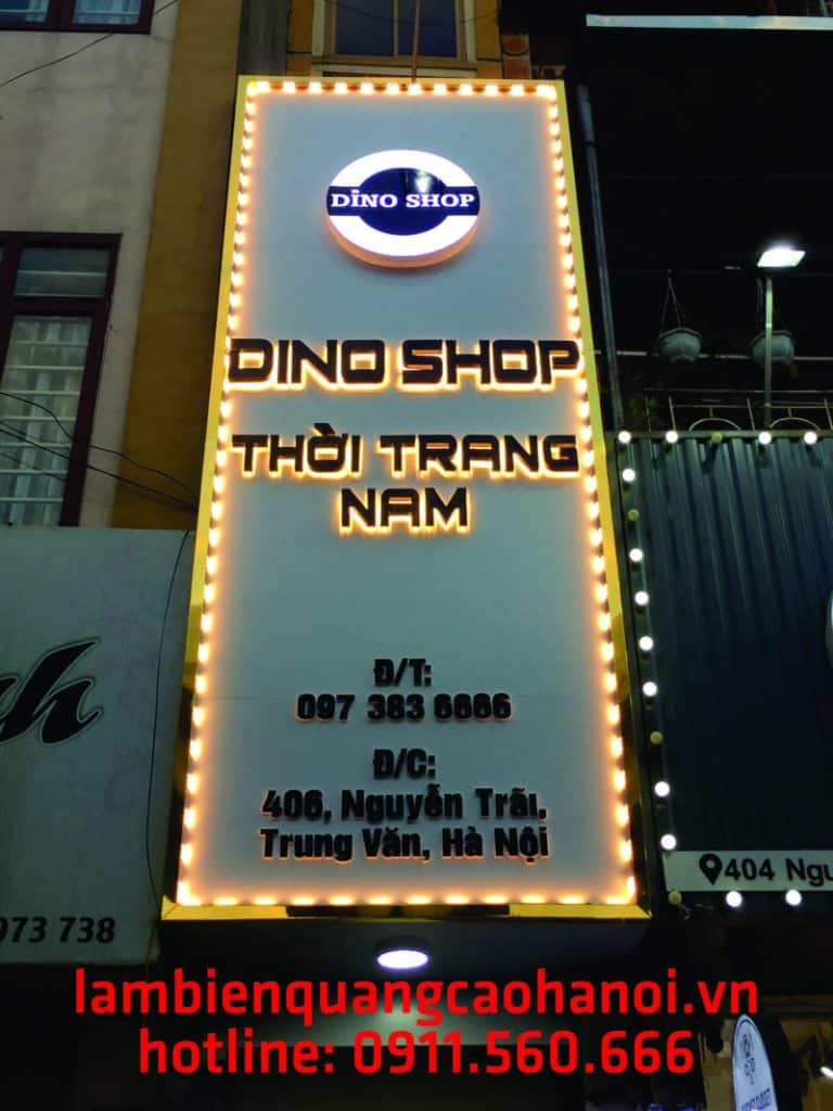 Thi công biển hiệu shop thời trang tại Hà Đông