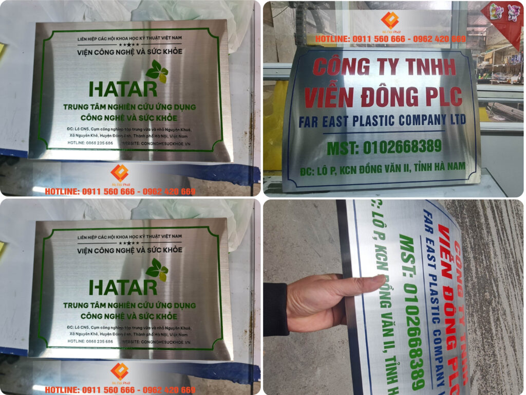 biển Công ty, phòng ban, chức danh