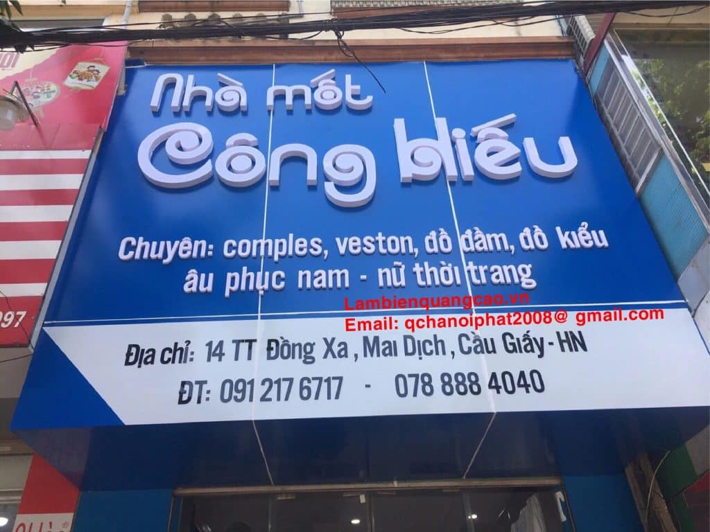 Thi Công biển quảng cáo tại đường Khuất Duy Tiến 9 BIỂN ALU CHỮ NỔI
