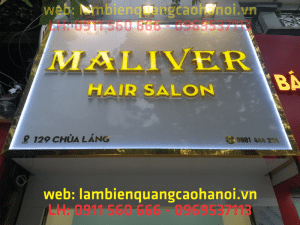 Xưởng Làm Biển Quảng Cáo Gía Rẻ Tại Mỹ Đình 1 biển chữ nổi salon tóc