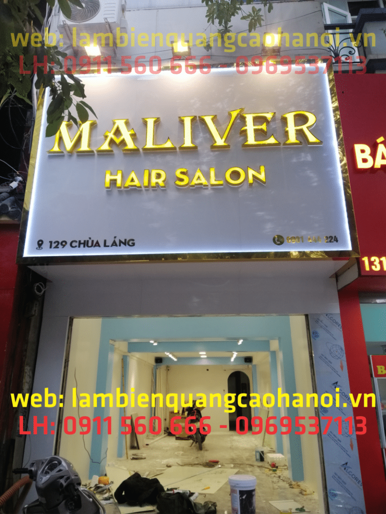 biển hiệu alu salon tóc đẹp