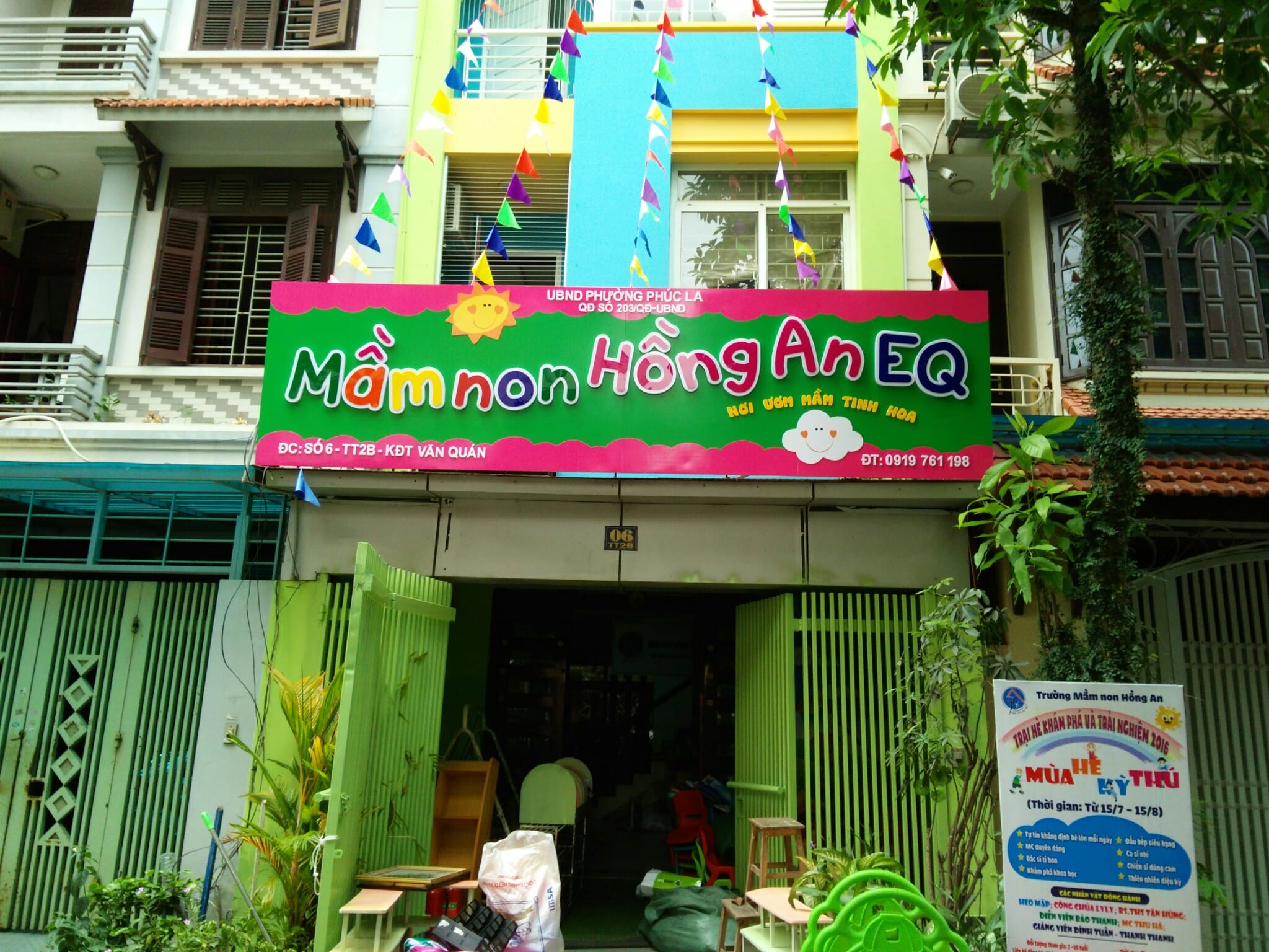 Thi công biển hiệu trường mầm non tại Hà Nội