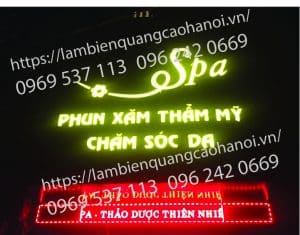 biển chữ nổi spa