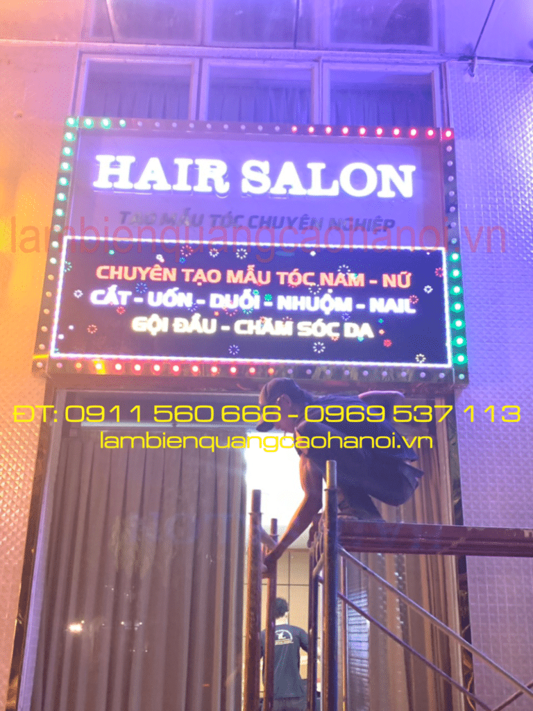 Thiết kế thi công biển hiệu Salon tóc