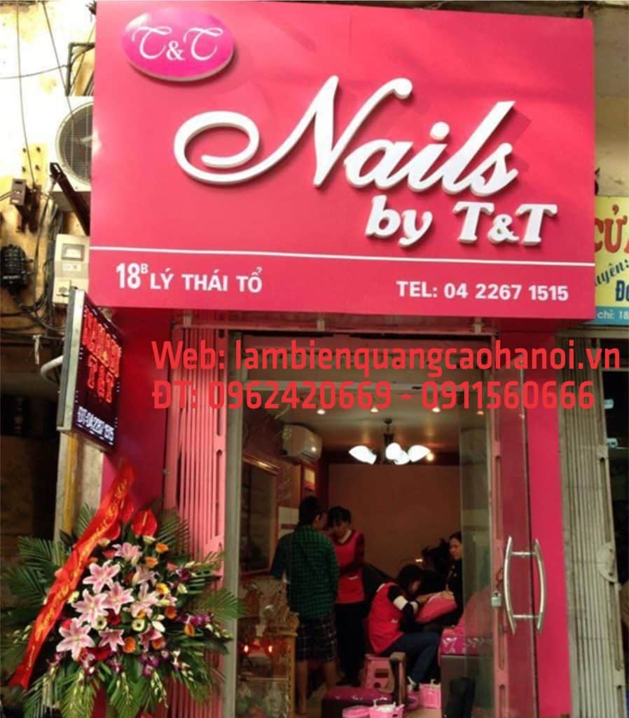 Mẫu Bảng Hiệu Nail Mi Đẹp Hút Khách
