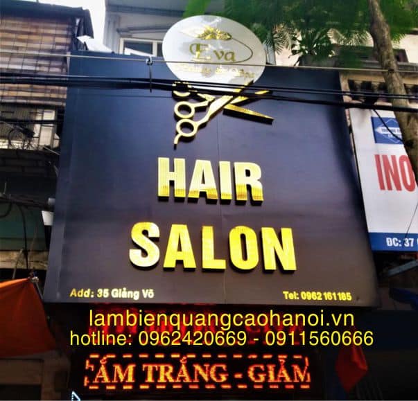 Thiết kế thi công biển hiệu Salon tóc