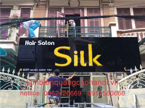 Thi công biển salon tóc tại Hà Nội 