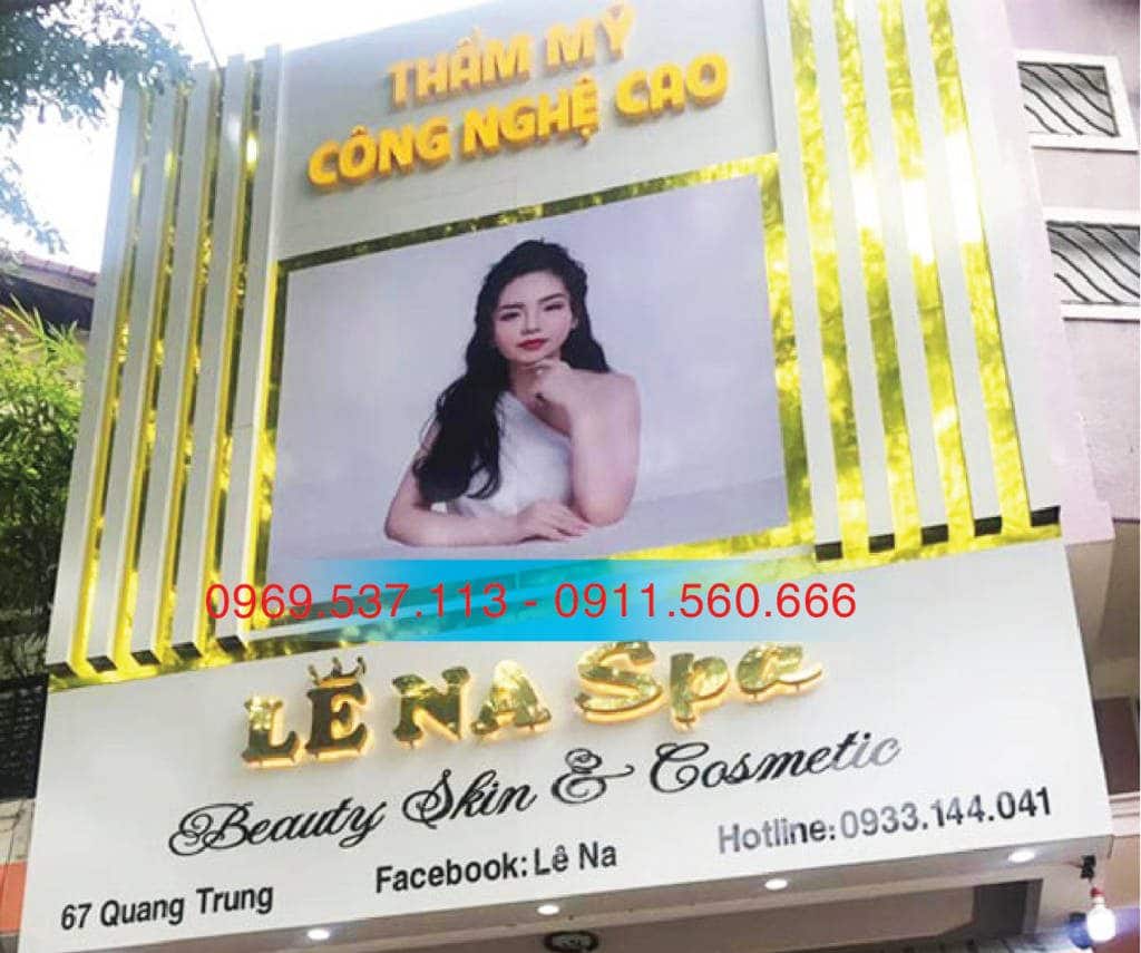 Thi Công Biển Hiệu Spa Đẹp BIỂN ALU LIÊN KẾ BIỂN BẠT