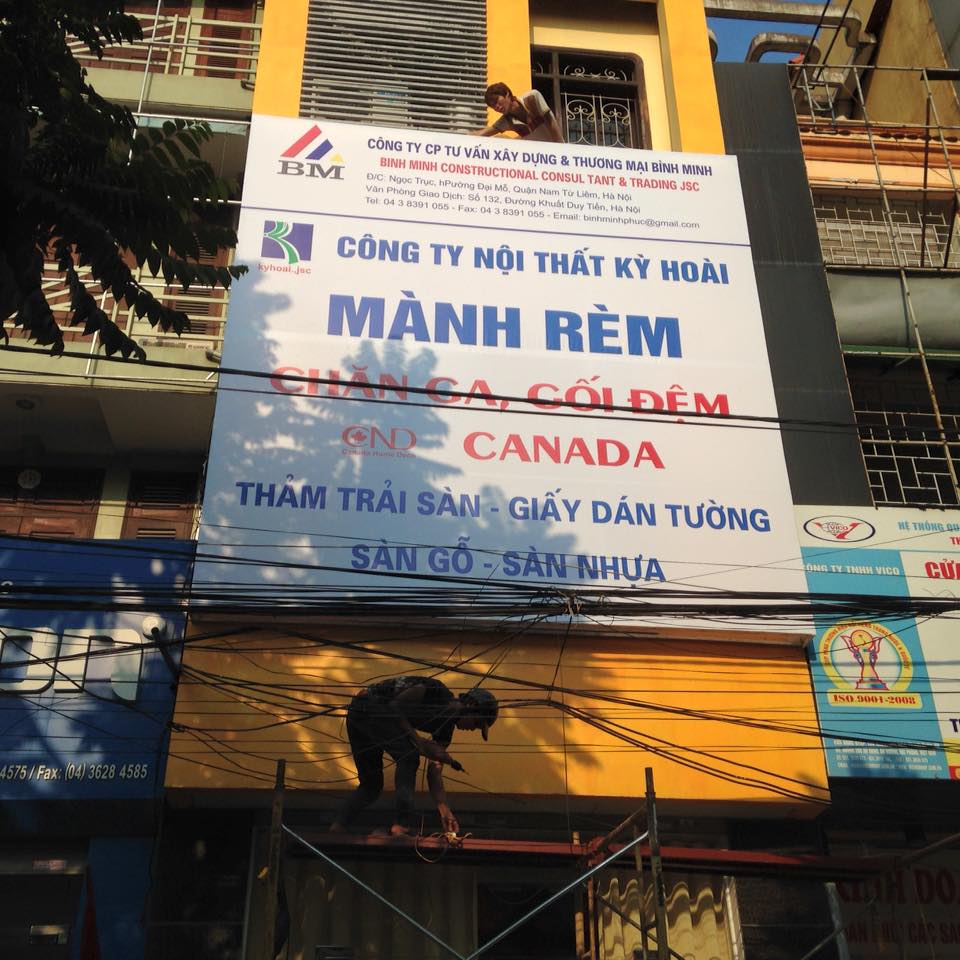 Thi Công Hộp Đèn 3M tại Tây Hồ 3 BIEN BAT 3M