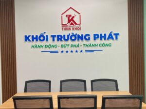 Thi Công Vách Logo Chữ Nổi 1 3 4