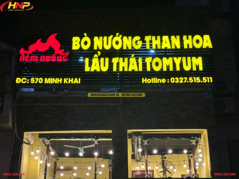 Làm Biển Quảng Cáo Quán Lẩu Nướng Đẹp