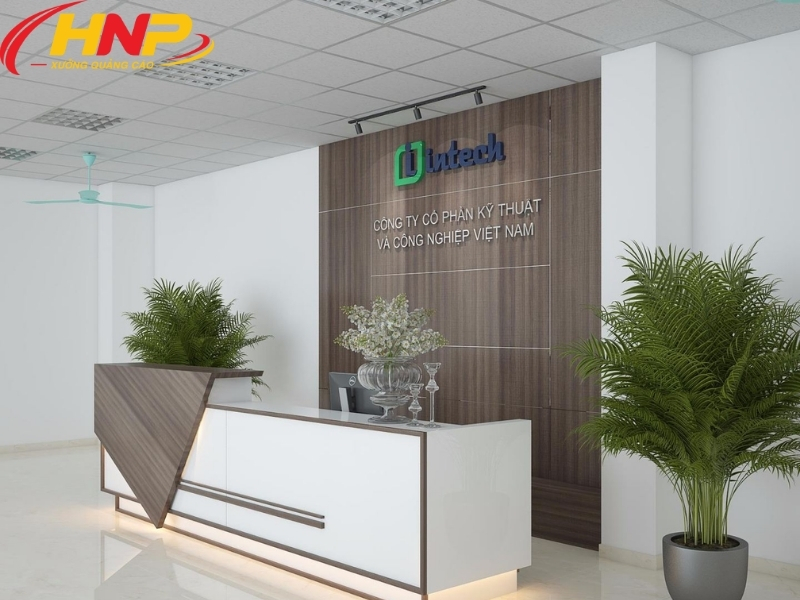 Backdrop Lễ Tân CNC Độc Đáo, Tạo Dấu Ấn Chuyên Nghiệp Cho Doanh Nghiệp 12 backdrop lễ tân CNC