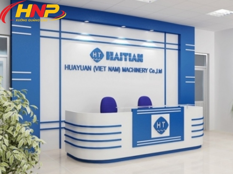 Backdrop Lễ Tân Alu Đẹp, Hiện Đại Và Chuyên Nghiệp 12 backdrop lễ tân alu
