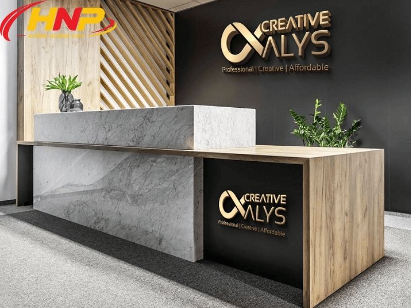 Làm Backdrop Lễ Tân Giá Rẻ Mà Vẫn Đẹp, Bền Và Đúng Thương Hiệu 11 làm backdrop lễ tân giá rẻ