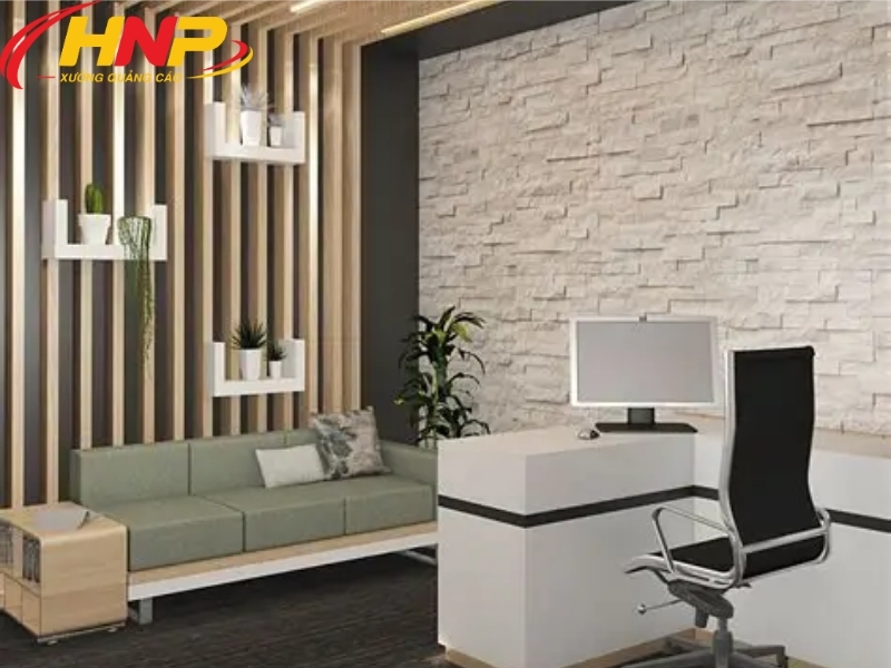 backdrop lễ tân CNC